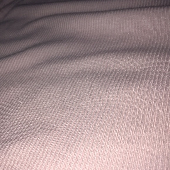 Pink Ribbed Turtle Neck Crop Top - Picture 4 of 4